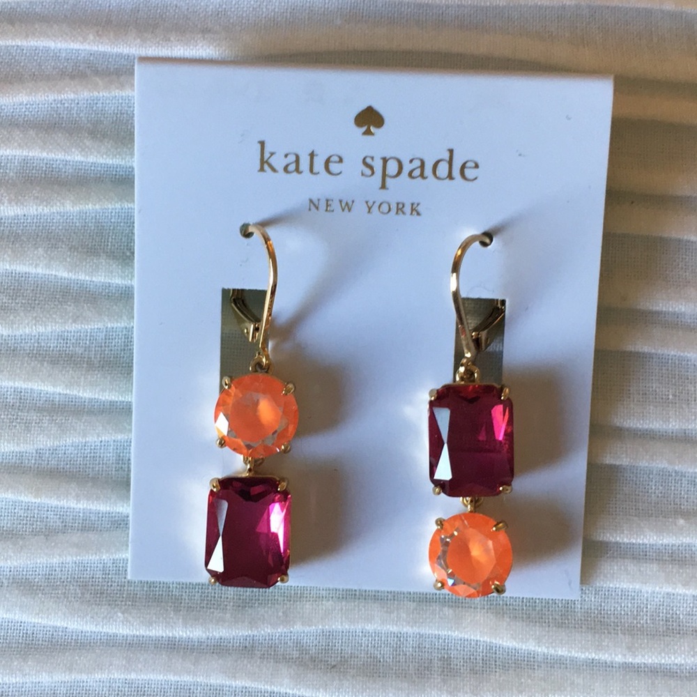 Kate Spade Orange and Pink Earrings